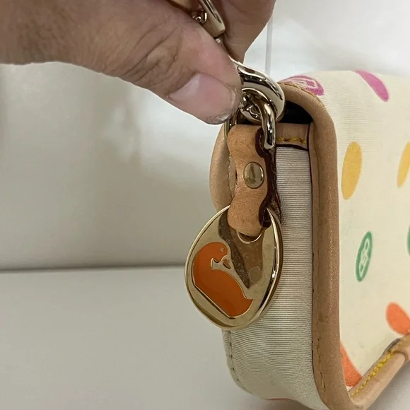 Dooney & Bourke White Polka Dot Wristlet - Picture 5 of 10